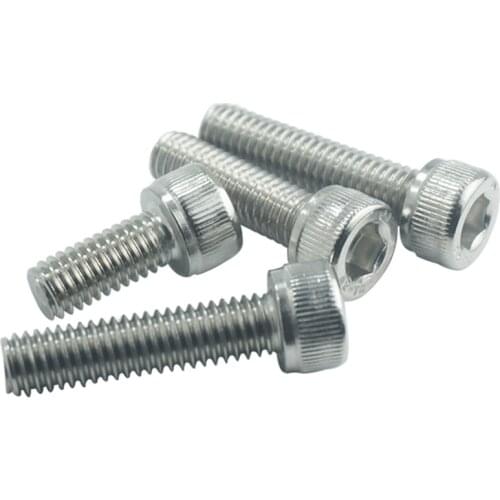 Luhuichang M10 10pcs 304 Stainless Steel Hexagon Socket Head Cap Screws Hex Socket Screw Metric Bike Screw
