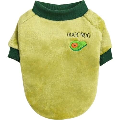 Cute Fruit Design Dog Clothes Warm Fleece Puppy Outfit Chihuahua Pet Clothing For Small Medium Dog Coat Hoodie Chihuahua Pug