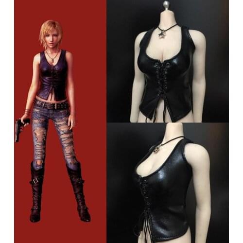 1/6 Scale Faux Leather Vest Model for 12" PH UD JO Female Figure Body