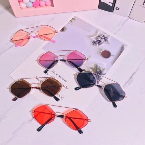 Fashion Children Sunglasses Metal Frame Diamond Lens Sunglasses Street Shooting Glasses Car Driving Eyewear For Kids Boy Girls