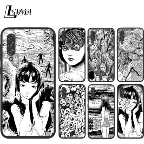 Junji Ito Tees Horror For Samsung Galaxy A90 A80 A70 S A60 A50S A30 S A40 S A2 A20E A20 S A10S A10 E Black Soft Phone Case