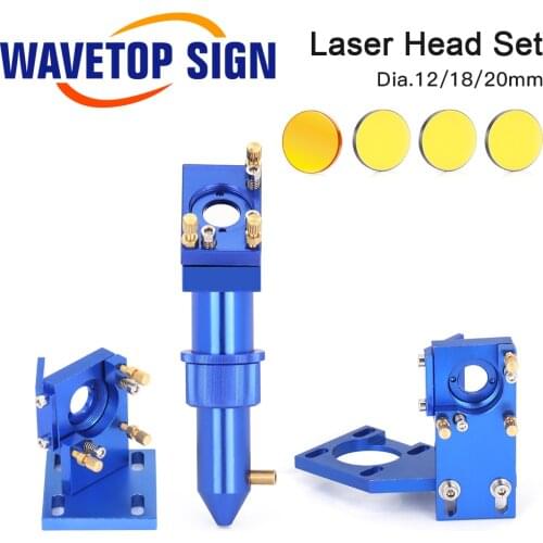 WaveTopSign CO2 Laser Head Set for 2030 4060 K40 Laser Engraving Cutting Machine D12 18 20 Lens K Series