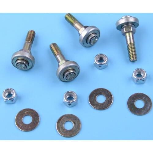 Silver 4 Set of M8x45mm Furniture Rocking Chair Bearing Connecting Piece Screws Bolts Kits Accessories