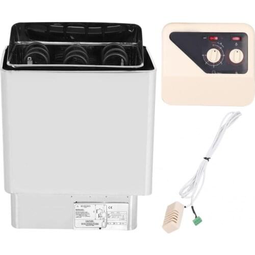 Sauna Heater 6KW 220-380V Stainless Steel Bathroom Heating External Control Sauna Stove Heater 12 v