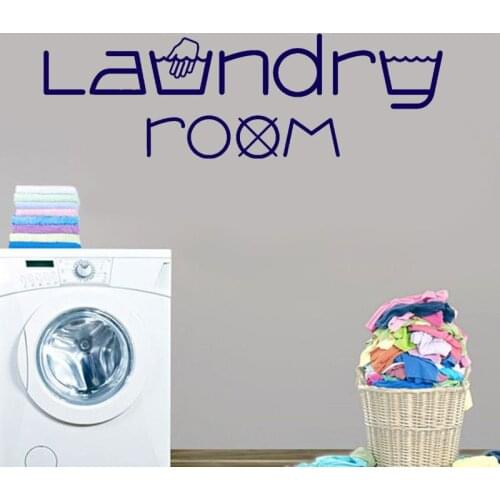 Hot Sale laundry room Symbols Waterproof Vinyl wall decals Home Decor Wall Stickers On the Wall For Laundry Room Bathroom G733