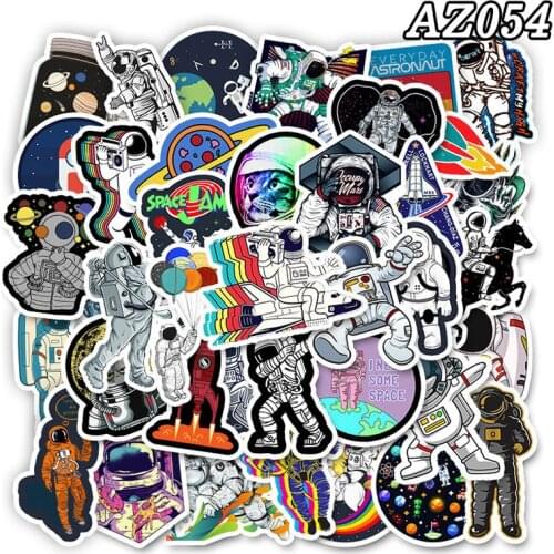 50pcs Non-Repeating Kawaii Cute Stickers Waterproof Astronaut Dab Hot Selling Cartoon Luggage Laptop Phone Car Planner Stickers