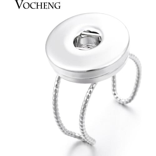 Wholesale 10PCS/Lot Vocheng 18mm Interchangeable Adjustable Metal Ginger Snap Button Ring NN-398*10 Free Shipping