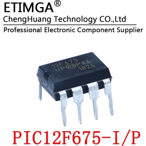 PIC12F675-I/P DIP-8 Pic Single Chip Microcomputer Chip Microcontroller 8-bit
