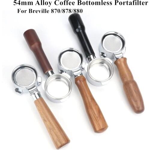 54mm Coffee Bottomless Portafilter for Breville 870/878/880 Filter Basket Replacement Espresso Machine Accessory Coffee Filter