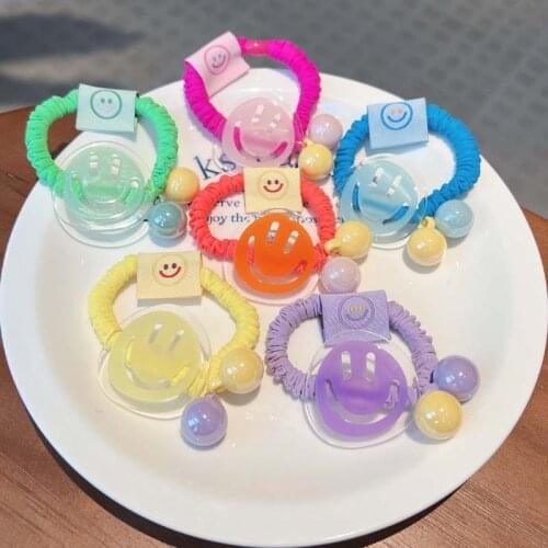 Women Hair Ties Elastic Rubber Bands Bow Girl Square Colorful Korean Summer Head Accessories Geometric Scrunchies Wholesale