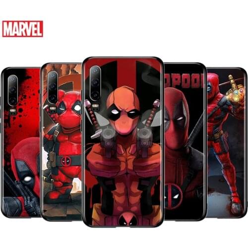 Marvel Deadpool For Huawei P40 P30 P20 P10 P9 P8 Lite E mini Pro Plus 5G 2017 2019 Silicone Black Phone Case