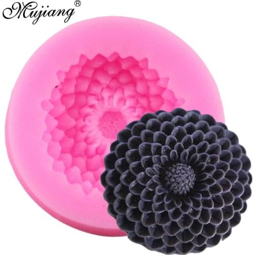 Chrysanthemum Flower Silicone Mold Sugarcraft Fondant Chocolate Candy Gumpaste Mold Cupcake Cookie Baking Cake Decorating Tools