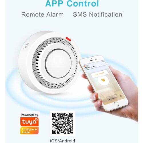 Brand new smart graffiti WiFi smoke alarm wifi smoke detector wireless independent fire smoke alarm