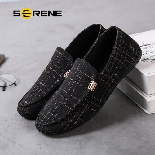 Fashion Men Shoes Spring Style Canvas Loafers Casual Breathable Comfortable Footwear Black White Boat Drive s