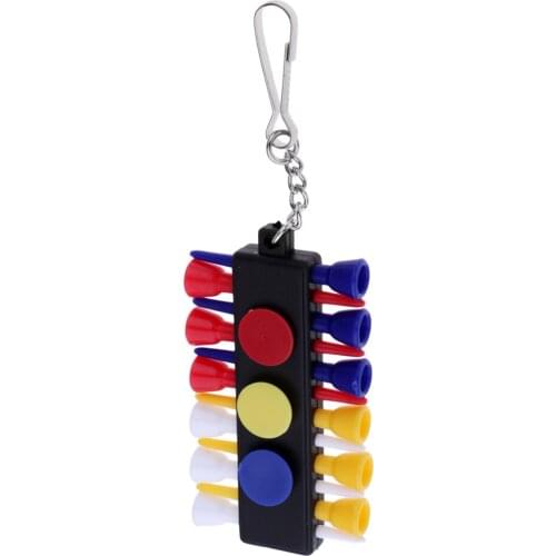 Handy Golf Tee Holder Carrier fot Pocket with 12 Tees and 3 Ball Markers Keychain Tees Shelf Golf Club Gift Accessories