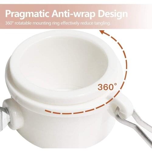 2Pcs Flagpole Ring Rotating 1\" Dia Flag Pole Mounting Home Clamp Mount