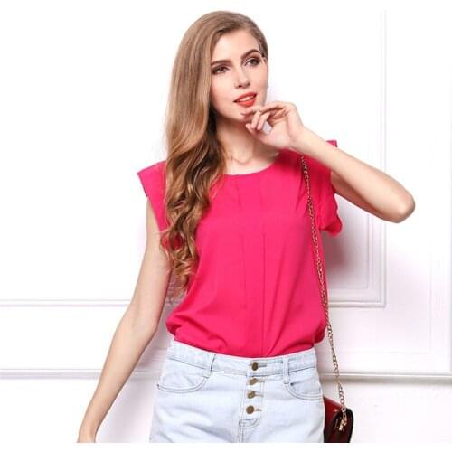 2021 Summer Short Sleeves Blouse Shirt O Neck Solid Fashion Female Ruffle Pullover Vintage Blusa Shirts Womens Sexy New Tops