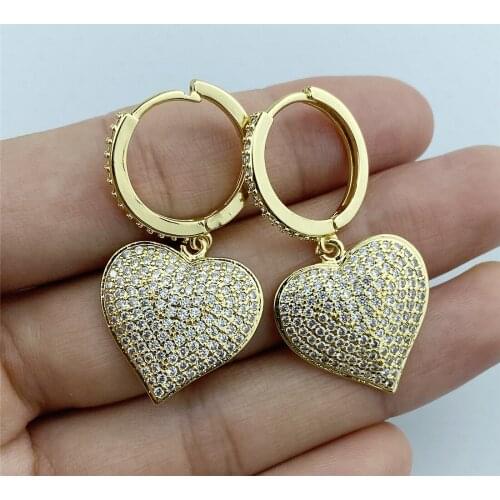 Fashion Gold Color Blue Evil Eye Hoop Earrings Top Quality AAA Zircon Eye Earrings for Women Korean Fashion Jewelry 2021