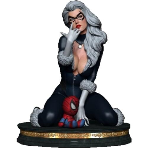 1/6 20CM 3D Printing Cat Woman Garage Kit GK Model Unpainted High Quality ,White-Film Gifts And Collection To Painter A058