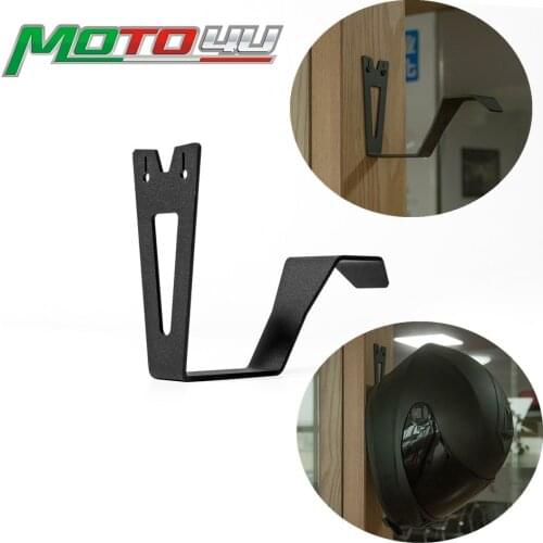 1PC Wall Mount Motorcycle Helmet Holder Hook Jacket Bags Rack