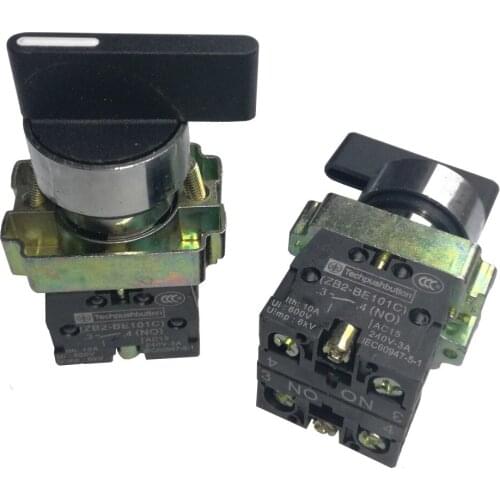 2pcs 240V 3A 22mm 1NC Red Mushroom Emergency Stop Latching Push Button Switch XB2BA42C ZB2-BE101C