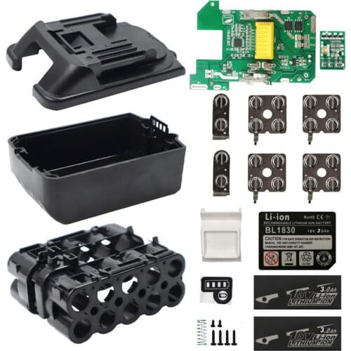 BL1830 Li-ion Battery Case Charging Protection Circuit Board Box For Makita 18V 3.0Ah 6.0Ah Label LED Battery Indicator BL1860