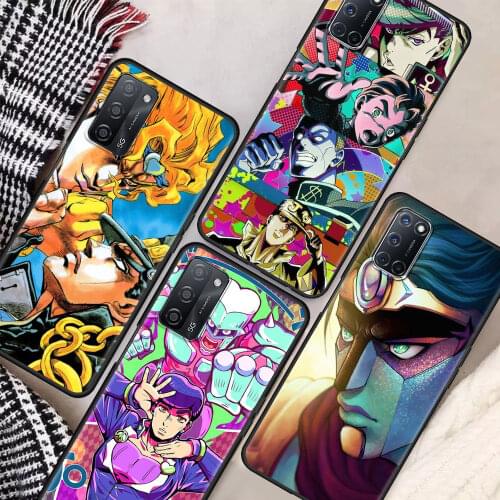 JoJo Bizarre Aventure Phone Case For OPPO A53 A9 2020 A52 A93 5G Find X2 Lite Reno3 Pro Reno4 F11 Ace A94 A74 Black Shell