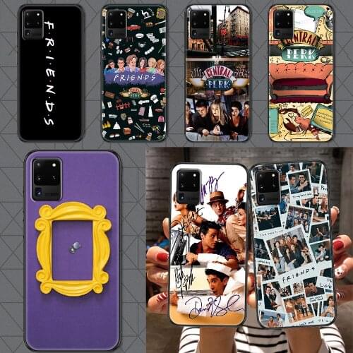 Tv Perk Coffee Friends Phone case For Samsung Galaxy Note 4 8 9 10 20 S8 S9 S10 S10E S20 Plus UITRA Ultra black tpu bumper