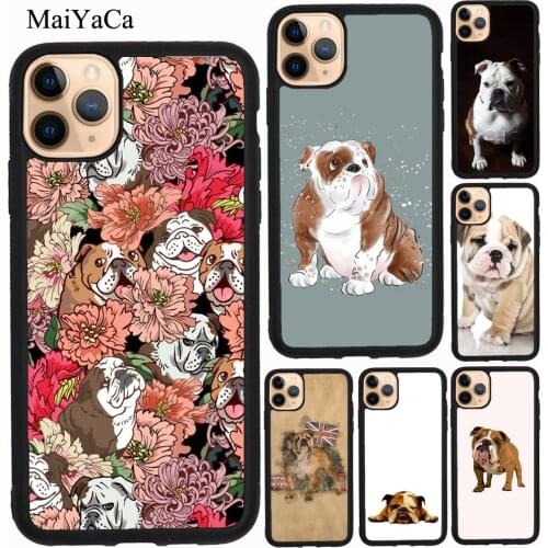 MaiYaCa English Bulldog Case For iPhone 12 Pro Max mini 11 Pro Max XS X XR SE 2020 6S 7 8 Plus Cover