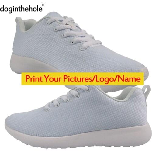 Doginthehole 3D Customized Women Casual Running Sneaker Air Mesh Breathable Vulcanized Shoes Female Outdoor Sport Fitness Shoes