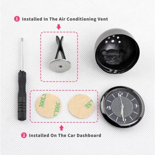 Fluorescent Car Clock Pointer Display Rust Proof Time Quartz Zinc Alloy