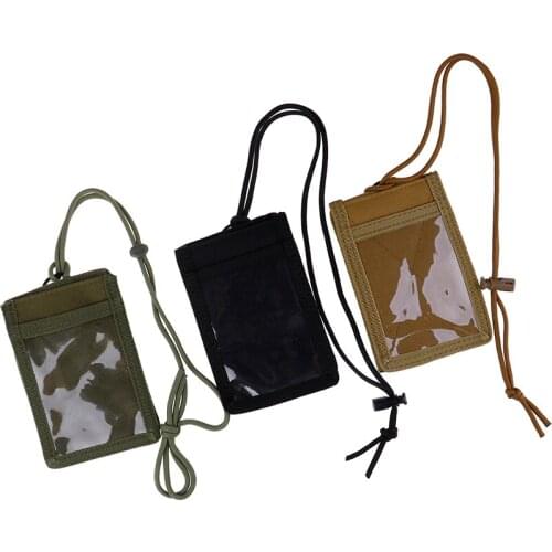 HOT SALE 1pc ID Card Holder Army Fan Tactical ID Card Case Patch Neck Lanyard and Credit Card Organizer