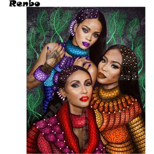 Arts,Crafts & Sewing,Diamond Painting African woman Full Square diamond mosaic Diamond Embroidery Cross Stitch,Christmas decor