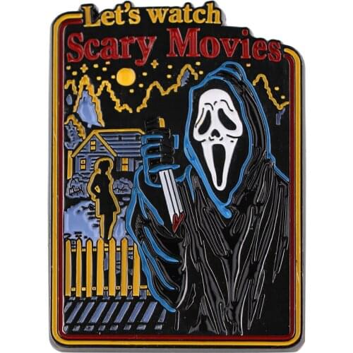 J3047 Horror Thriller Movie Metal Pins Enamel Brooches for Women Men Lapel Pin Backpack Badge Denim Pin Brooch