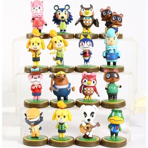 Kawaii Animals Shizue Mabel Blathers Timmy Tommy Rover Cyrus Lottie Resetti Celeste Nook Kicks KK PVC Figures Toys