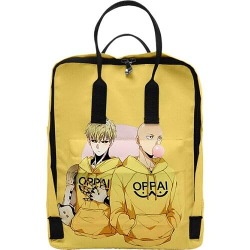 Anime One Punch Man OPPAI Cool Backpacks Men Women School Bags Multi Pocket Travel Bag 3D Teenage Notebook Backpack Shoulder Bag