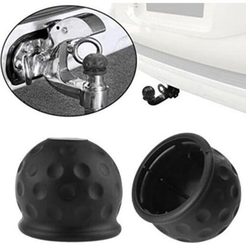 Multipurpose Universal 50mm Black Tow Bar Ball Cover Cap Towing Hitch Caravan Trailer Towball Protect