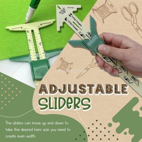 Multifunctional SLIDING GAUGE for NANCY Measuring Sewing Tool Patchwork Tool 5-IN-1 Ruler Tailor Home Use Ruler Tool Accessories
