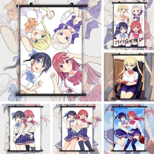 Kanojo Mo Kanojo Minase Nagisa Saki Saki Wall Poster Canvas Painting Anime Posters Wall Decor Posters Wall Art Picture Home Deco