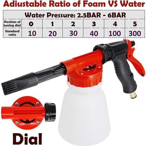 KKmoon Car Wash Foam Gun Garden Hose Sprayer Foam Sprayer with Adjustable Ratio Dial Soap Foaming Sprayer Nozzle Kit