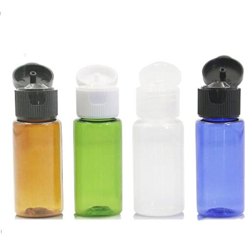 Plastic Bottle 15ml Empty Cosmetic Packaging Flip Cover Bottle Empty Plastic Cosmetic Container Transparent Cap Packaging 50pcs