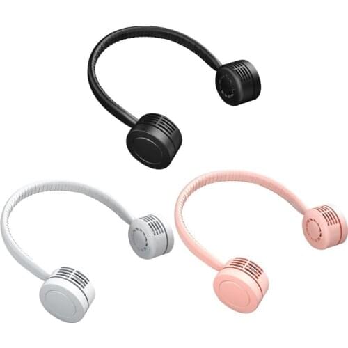 Portable Leafless Hanging Neck Fan USB Charging Outdoor Sports Flexible Air Cool 517C