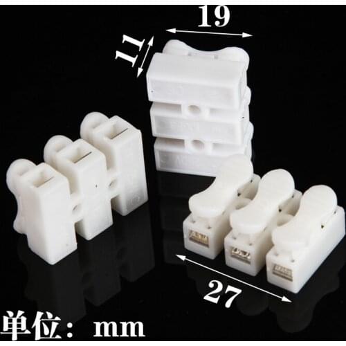 30x 3p Spring Connector wire with no welding no screws Quick Connector cable clamp Terminal Block 3 Way Easy Fit for led strip