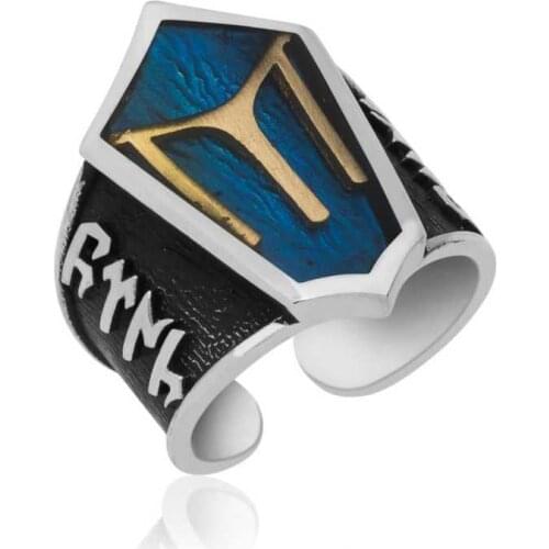 Silver Kayi Length Crested Male Ring