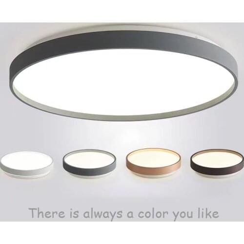 Nordic style LED ceiling lamp hotel bedroom RC dimming ceiling lamp modern minimalist round bedroom living room ceiling lamp