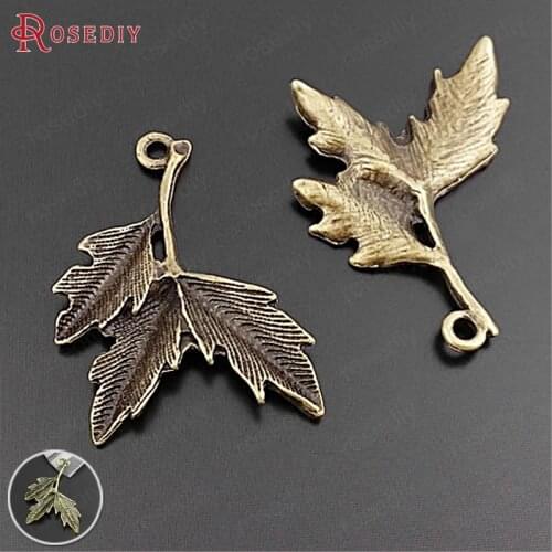 29001)20PCS 35x27MM Antique Bronze Zinc Alloy Tree Leaf Leaves Charms Pendants Diy Jewelry Findings Accessories Wholesale