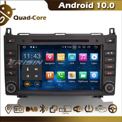 Autoradio Android 10.0 Car Head Unit Radio RDS DAB GPS Navi CarPlay OBD2 Bluetooth SD for Mercedes A/B Class Sprinter Vito Viano