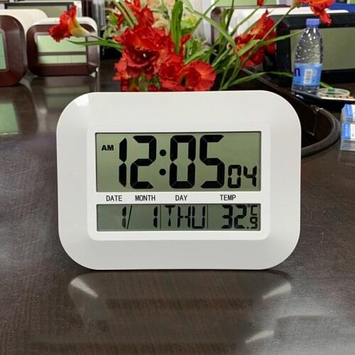 Modern Design Digital Wall Clock Desktop Display Arabic Numbers Alarm Clock Living Room Reloj De Pared Table Decorative DL60WC