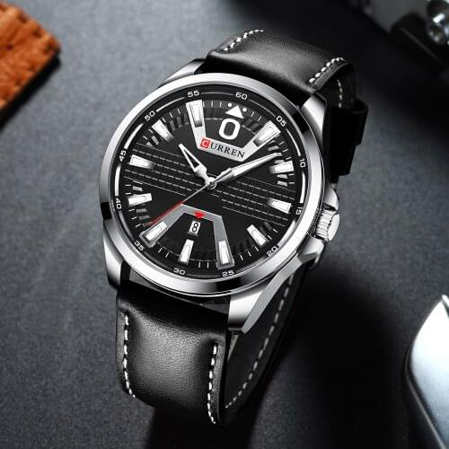 Curren 8379 Creative Clock Watch Man Fashion Luxury Watch Brand Leather Quartz Business Wristwatch Auto Date Relogio Masculino