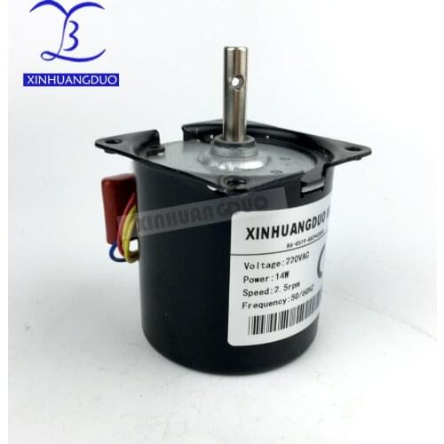 220 - 240V /14w/2.5 rpm-100rpm Low Noise Gearbox Electric Motor 50HZ 60HZ High Torque Low Speed AC synchronous motor 60KTYZ